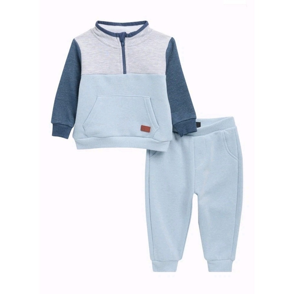 7 For All Mankind Colorblock Sweatshirt & Jogger Set 24M Baby